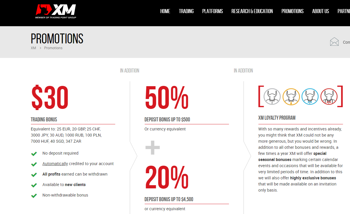 XM Bonus