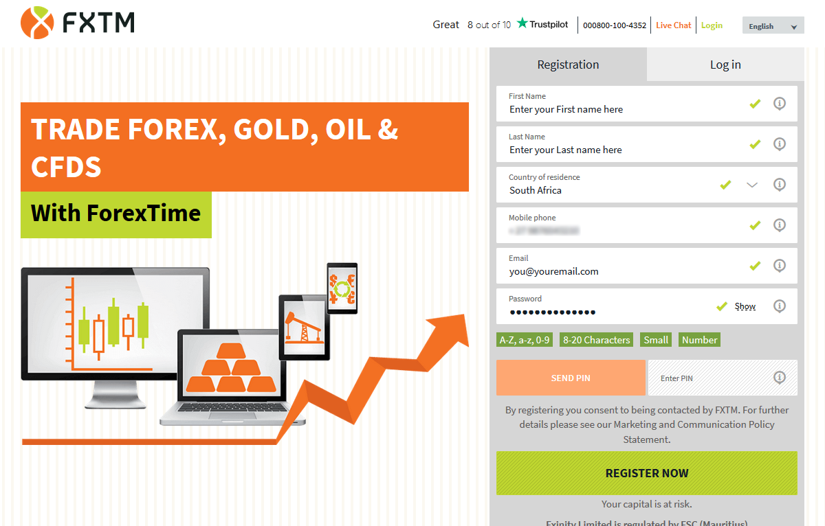 FXTM Account Registration