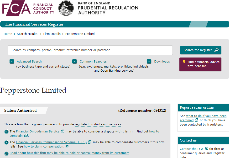 Pepperstobe regulation with FCA