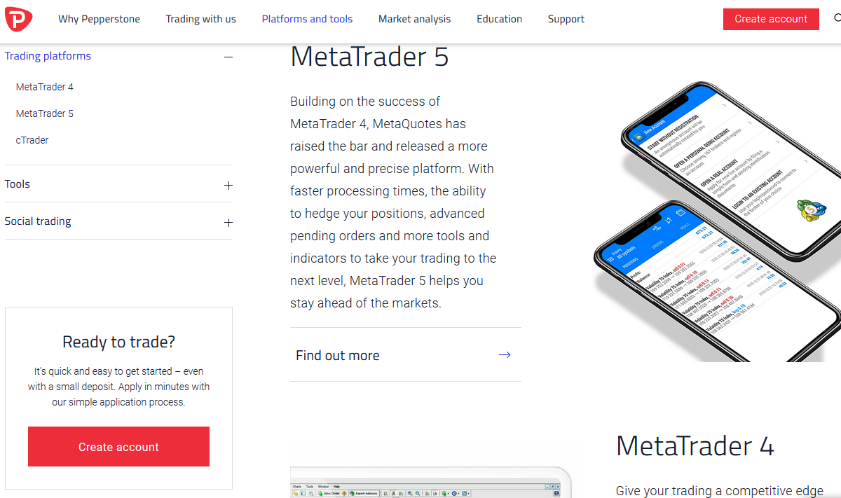 Pepperstone Trading Platforms