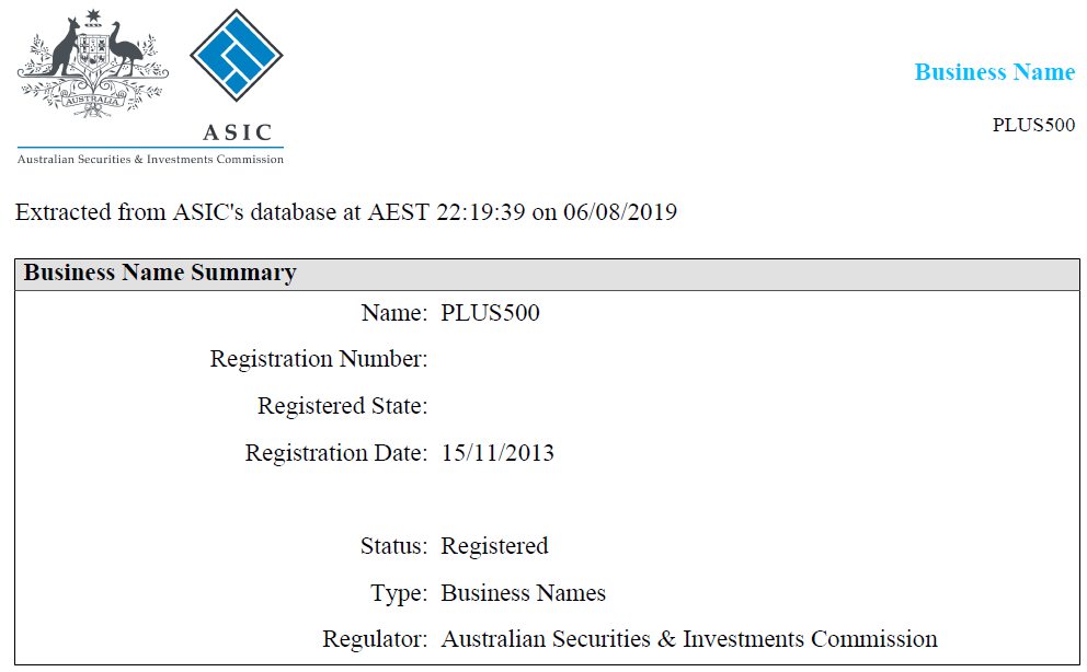 Plus500 ASIC Regulation