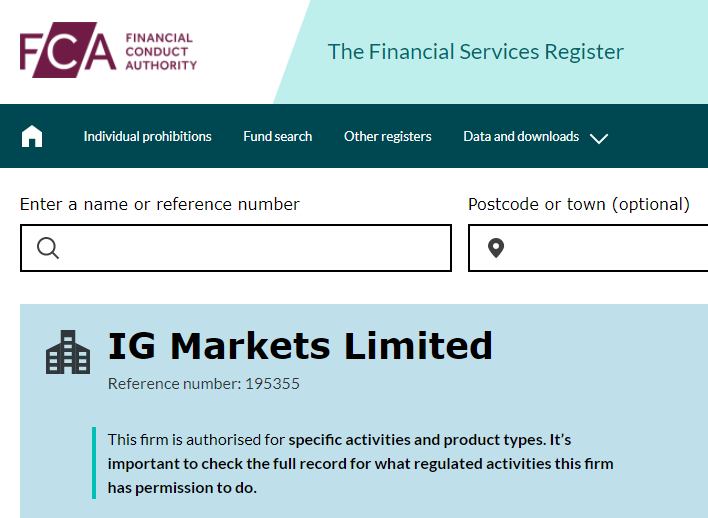 IG Markets FCA Regulation