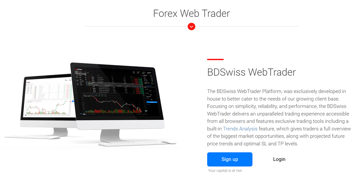 BDSwiss Forex Web Trader