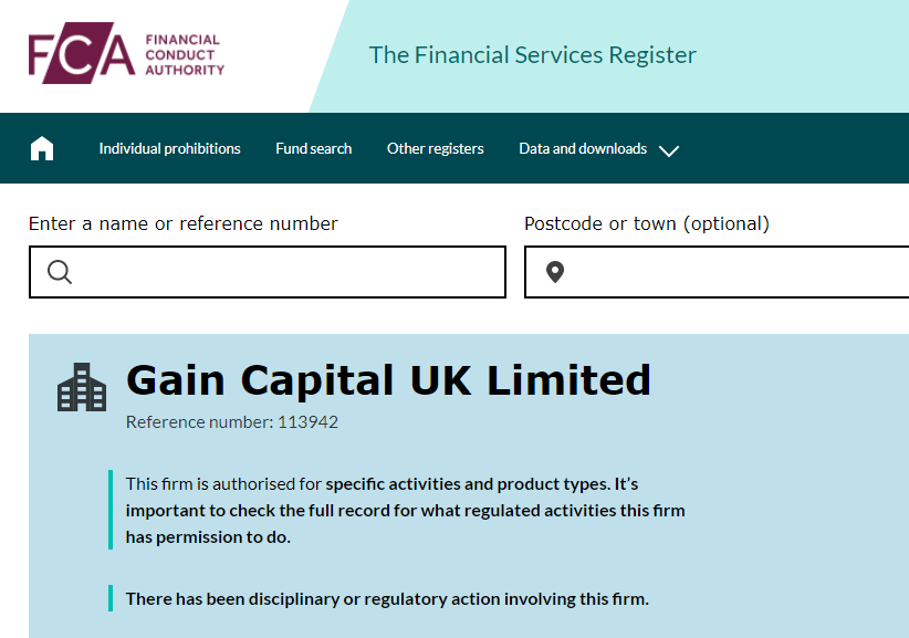 Forex.com FCA License