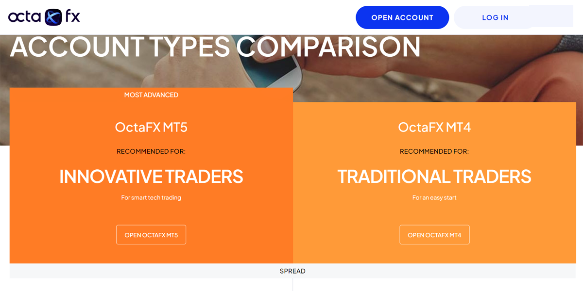 Octa Trading Accounts