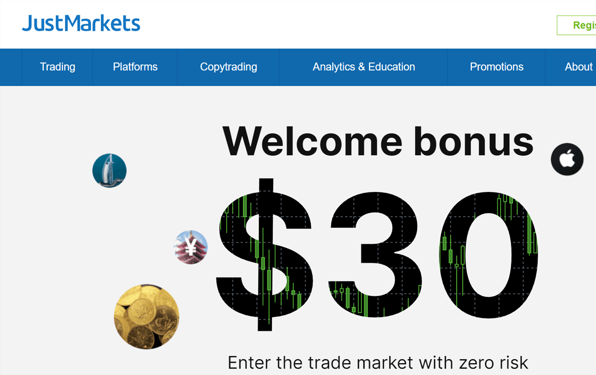 JustMarkets Welcome Bonus